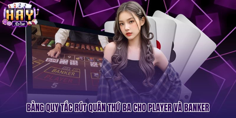 Quy tắc rút quân Baccarat trực tuyến giữa Player và Banker