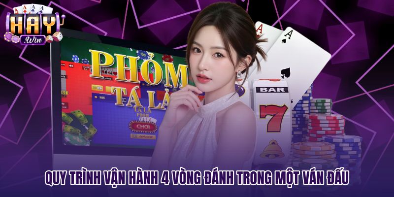 Quy trình bốn vòng đối kháng trong ván Phỏm tá lả